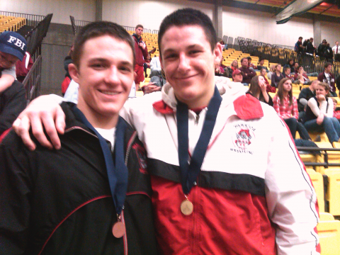 Mack and Zach Huntsman are both wrestling champs.  The brothers will report to the same MTC within 2 weeks of each other.